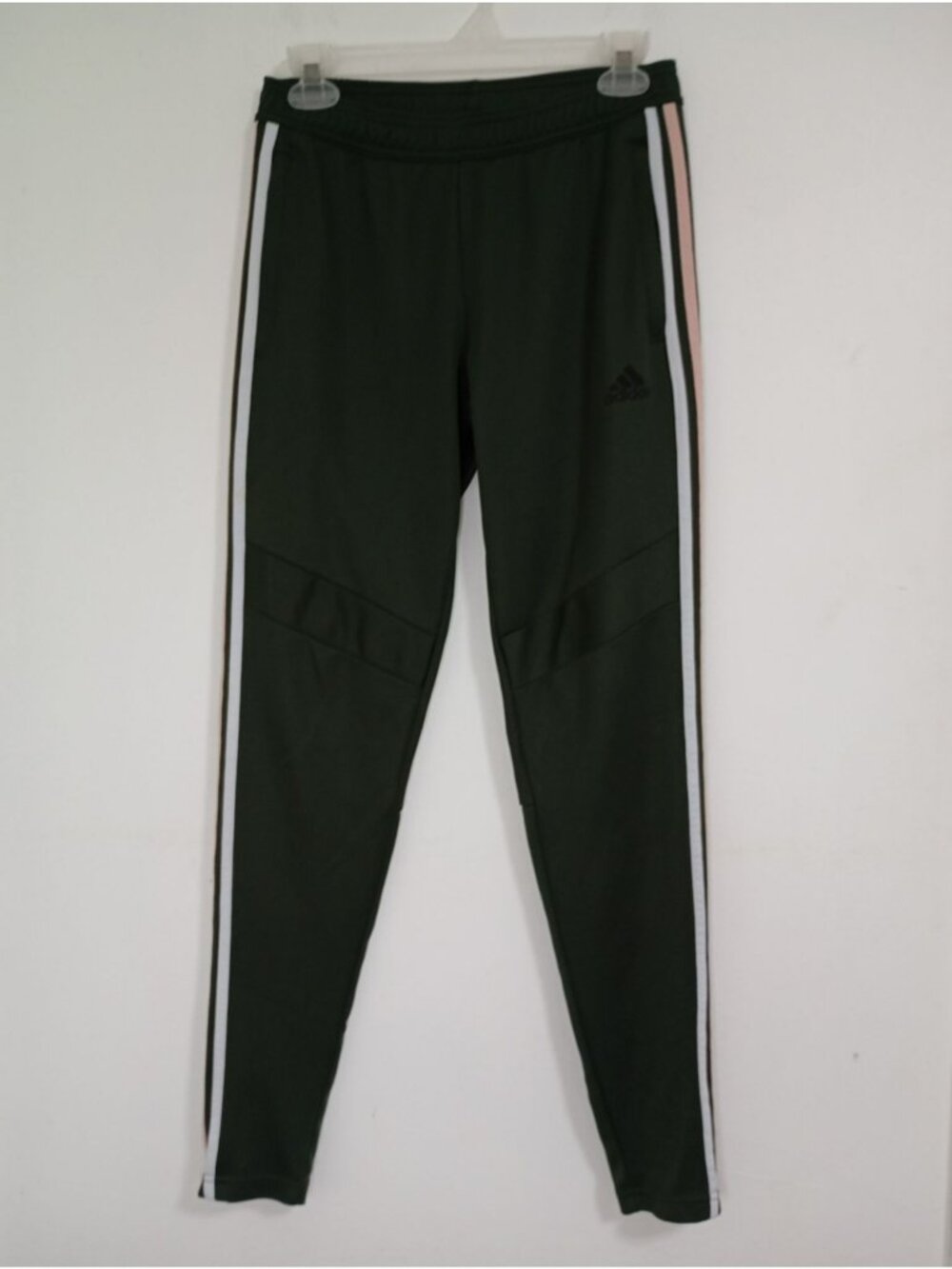 Adidas Womens Green Track Pants With Side Stripe Design Size S